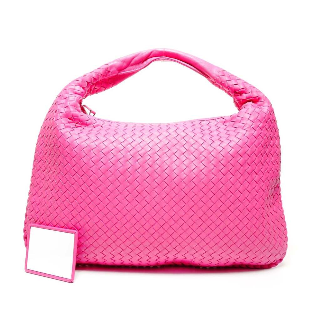 BOTTEGA VENETA Pink Intrecciato Bag